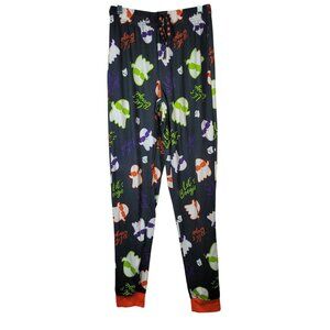 2/$15 Way to Celebrate Jogger Pants Black XS Ghost Let's Boogie Lounge Halloween